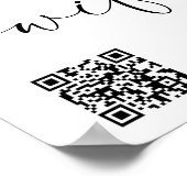 Minimalistisch Modern WiFi-wachtwoord Trouwbord Poster (Hoek)