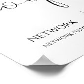 Minimalistisch Modern WiFi-wachtwoord Trouwbord Poster (Hoek)