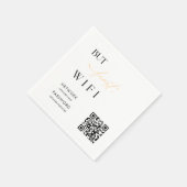 Minimalistisch Modern WiFi-wachtwoord Trouwbord Servet (Hoek)