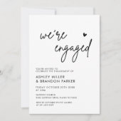 Minimalistisch modern, wij zijn een Engagement Par Kaart (Voorkant)