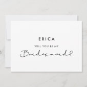 Minimalistisch modern Wil je mijn bruidsmeisje kaa Kaart (Voorkant)