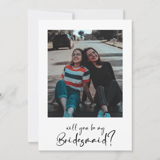 Minimalistisch modern Will jij bent mijn bruidsmei (Voorkant)