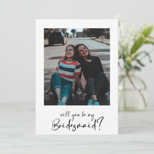 Minimalistisch modern Will jij bent mijn bruidsmei (Staand voorkant)