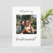 Minimalistisch modern Will jij bent mijn bruidsmei (Staand voorkant)