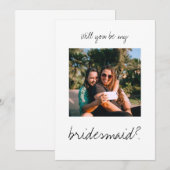 Minimalistisch modern Will jij bent mijn bruidsmei (Voorkant / Achterkant)