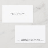 Minimalistisch modern wit basic professional visitekaartje (Voorkant / Achterkant)
