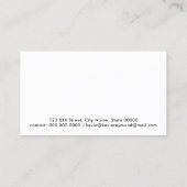 Minimalistisch modern wit basic professional visitekaartje (Achterkant)