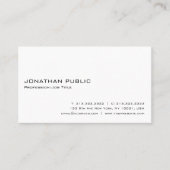 Minimalistisch, modern, wit elegant visitekaartje (Voorkant)