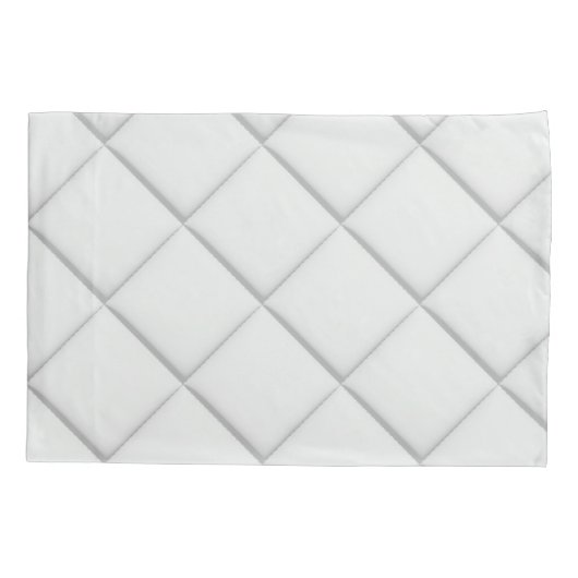 Minimalistisch modern wit gewatteerd geometrisch p kussensloop (Achterkant-Links)