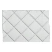 Minimalistisch modern wit gewatteerd geometrisch p kussensloop (Achterkant-Rechts)