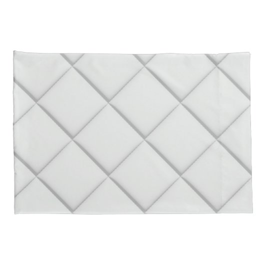 Minimalistisch modern wit gewatteerd geometrisch p kussensloop (Achterkant-Rechts)