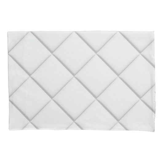 Minimalistisch modern wit gewatteerd geometrisch p kussensloop (Voorkant-Links)