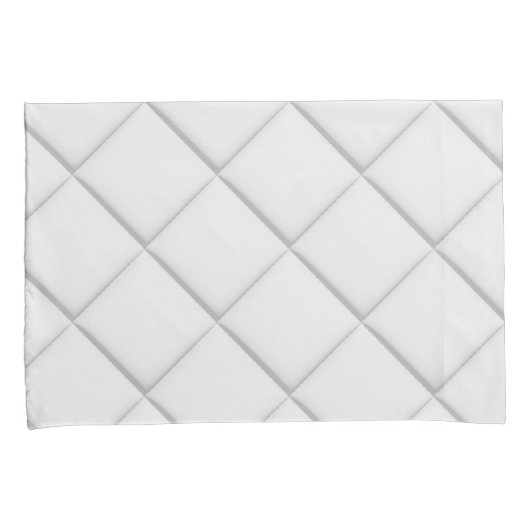 Minimalistisch modern wit gewatteerd geometrisch p kussensloop (Voorkant-Rechts)