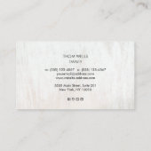 Minimalistisch modern wit houten Visitekaartje (Achterkant)