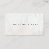 Minimalistisch modern wit houten Visitekaartje (Voorkant)
