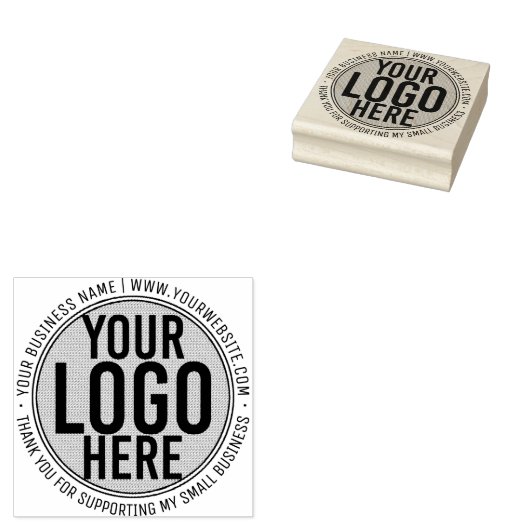 Minimalistisch Modern Wit Logo Custom Business Rubberstempel (Gestempeld)