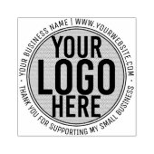 Minimalistisch Modern Wit Logo Custom Business Rubberstempel (Afrduk)