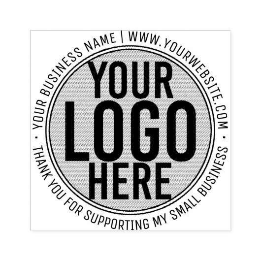 Minimalistisch Modern Wit Logo Custom Business Rubberstempel (Afrduk)