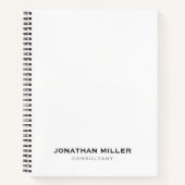 Minimalistisch, modern, wit notitieboek (Voorkant)