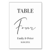 Minimalistisch modern, wit WEDDING Party Number VI Kaart (Voorkant)