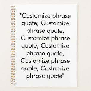 Minimalistisch modern wit zwart aangepaste tekst c planner