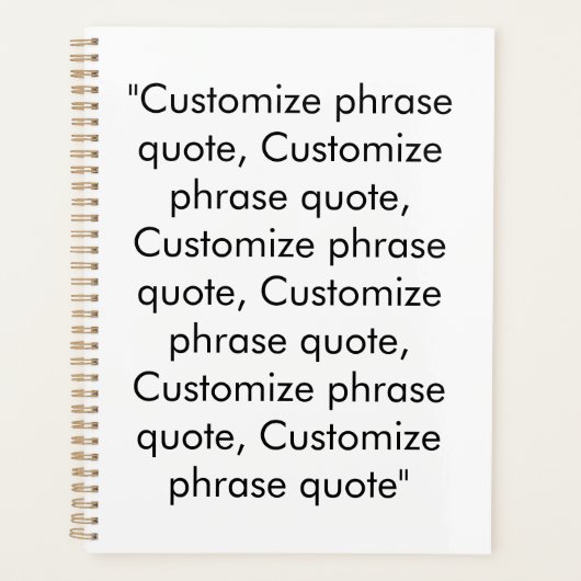 Minimalistisch modern wit zwart aangepaste tekst c planner (Voorkant)
