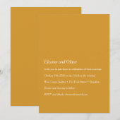 Minimalistisch Modern Yellow Typography Boho Weddi Kaart (Voorkant / Achterkant)