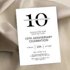 Minimalistisch modern zakelijk bedrijfsjubileum kaart