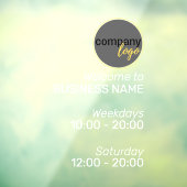 MINIMALISTISCH MODERN ZAKELIJK LOGO UREN WITTE TEK RAAMSTICKER (Vel 3)