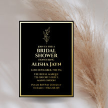 Minimalistisch Modern Zwart en Gouden Vrijgezellen