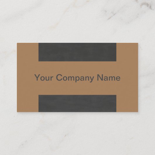 Minimalistisch Modern Zwart en Tan Visitekaartje (Achterkant)