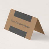 Minimalistisch Modern Zwart en Tan Visitekaartje (Achterkant)