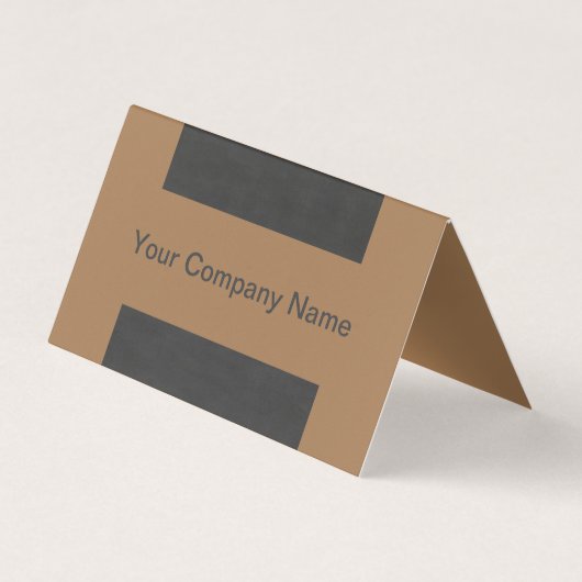 Minimalistisch Modern Zwart en Tan Visitekaartje (Achterkant)