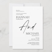 Minimalistisch modern zwart, formeel kaart (Voorkant)