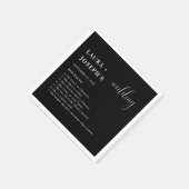 Minimalistisch modern zwart huwelijk servet (Hoek)