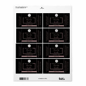 Minimalistisch modern zwart logo-getikte typografi etiket (Full Sheet)