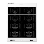 Minimalistisch modern zwart logo-getikte typografi etiket (Full Sheet)