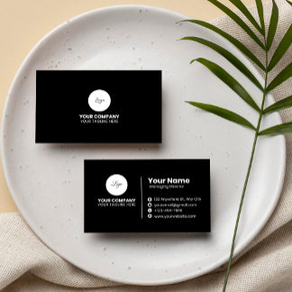 Minimalistisch Modern Zwart Professioneel Visiteka Visitekaartje