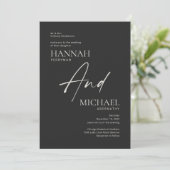 Minimalistisch modern zwart verhaal kaart (Staand voorkant)