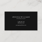Minimalistisch modern | Zwart Visitekaartje (Achterkant)