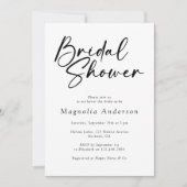 Minimalistisch modern zwart Vrijgezellenfeest Kaart (Voorkant)