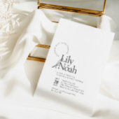 Minimalistisch Modern Zwart & Wit Alles in één bru Kaart