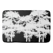 Minimalistisch modern zwart wit boom silhouet badmat (Voorkant)