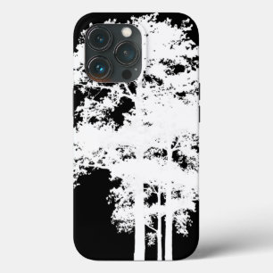 Minimalistisch modern zwart wit boom silhouet Case-Mate iPhone case