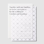 Minimalistisch modern zwart wit, eenvoudig huwelij vellum uitnodigingen (Offset (Uitnodiging))