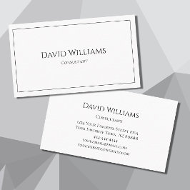 Minimalistisch Modern Zwart Wit Eenvoudig Visitekaartje