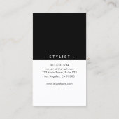 Minimalistisch, modern, zwart-wit en eenvoudig visitekaartje (Achterkant)