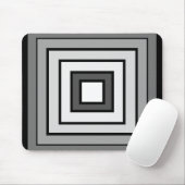 Minimalistisch modern zwart-wit-grijs tapijt muismat (Met muis)