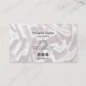 Minimalistisch modern zwart-wit handschrift met zw visitekaartje (Achterkant)