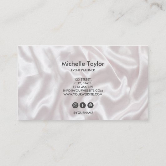 Minimalistisch modern zwart-wit handschrift met zw visitekaartje (Achterkant)